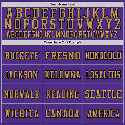 Custom Purple Old Gold-Black Mesh Authentic Throwback Football Jersey