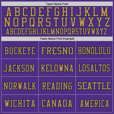 Custom Purple Navy-Old Gold Mesh Authentic Throwback Football Jersey