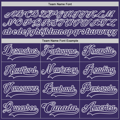 Custom Purple White Hockey Jersey