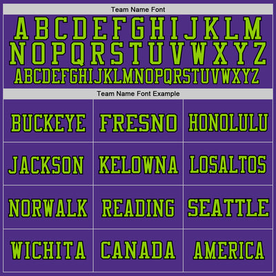 Custom Purple Black-Neon Green Mesh Authentic Football Jersey