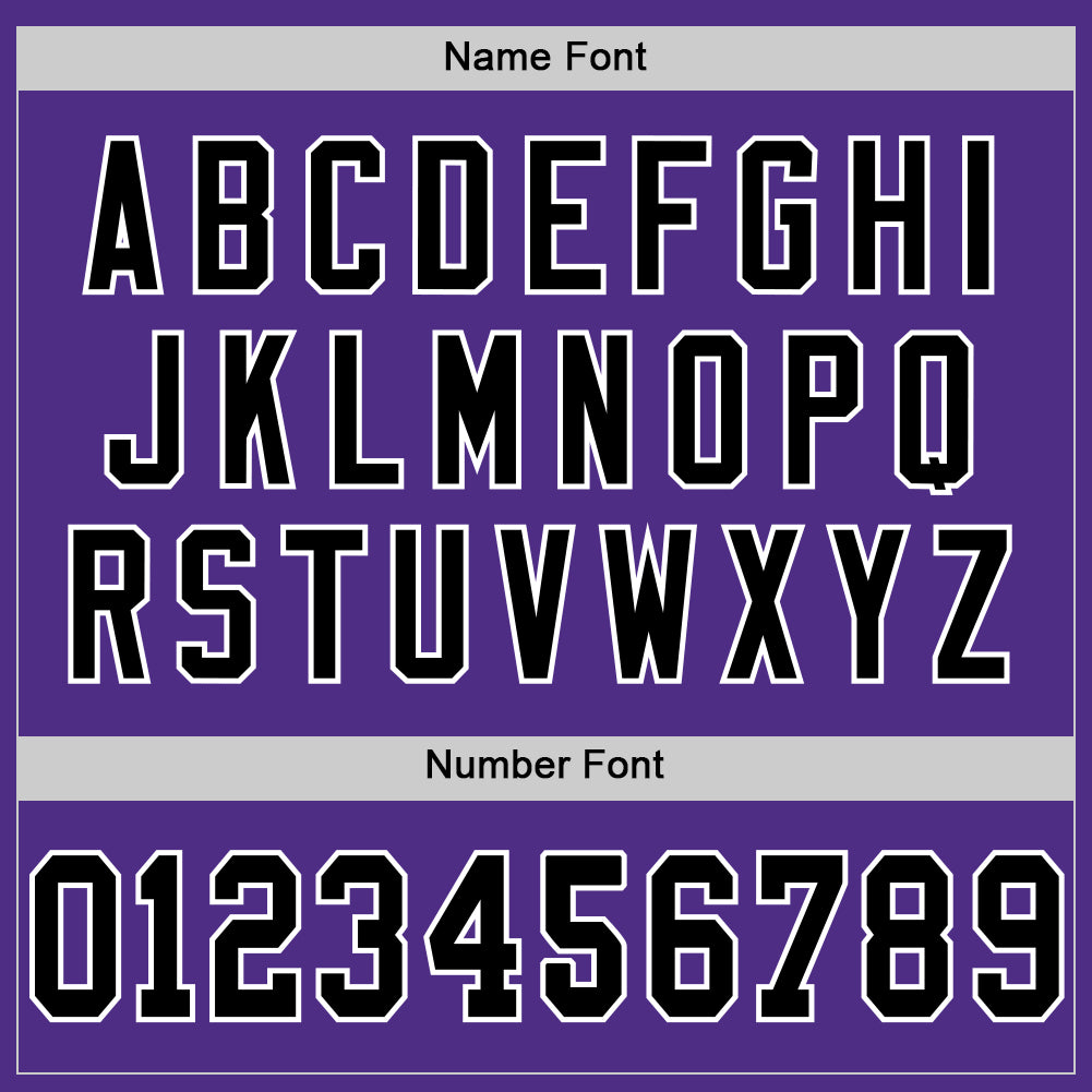 Custom Purple Black-White Mesh Authentic Football Jersey