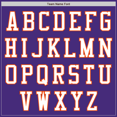 Custom Purple White-Orange Authentic Baseball Jersey