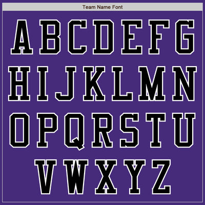 Custom Purple Black-White Authentic Baseball Jersey