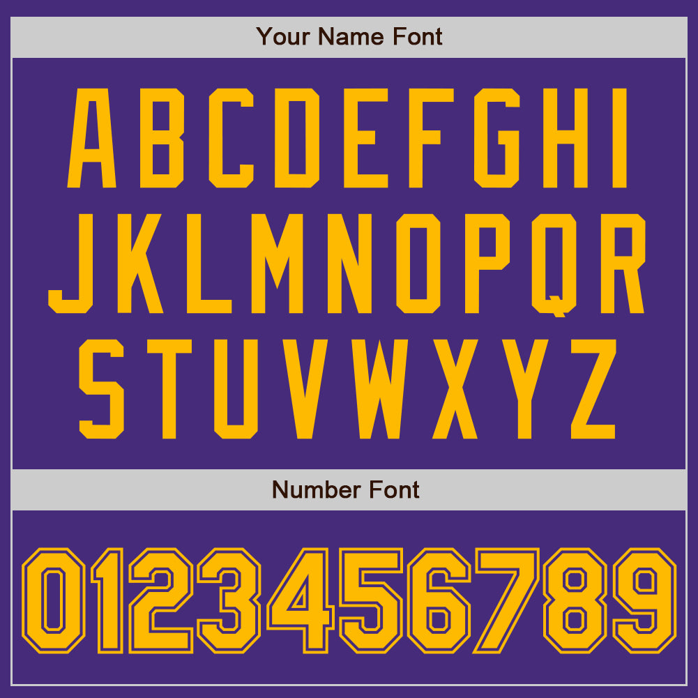 Custom Purple Gold Authentic Baseball Jersey