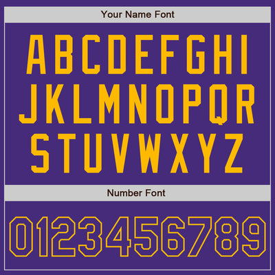 Custom Purple Gold Authentic Baseball Jersey