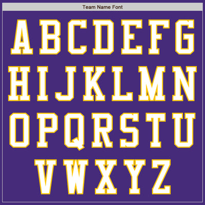 Custom Purple White-Yellow Authentic Baseball Jersey