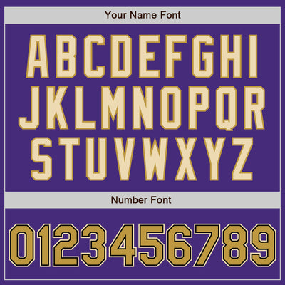 Custom Purple Old Gold Black-Cream Authentic Baseball Jersey