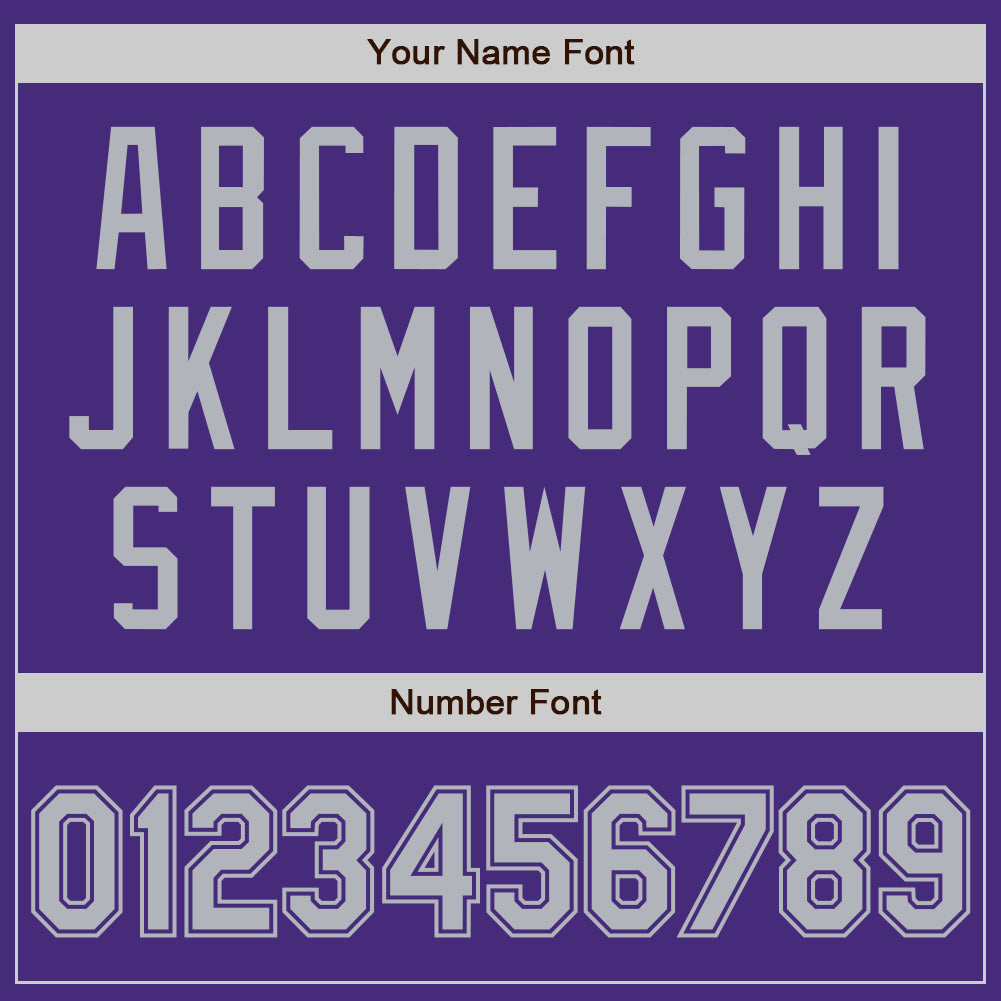 Custom Purple Gray Authentic Baseball Jersey