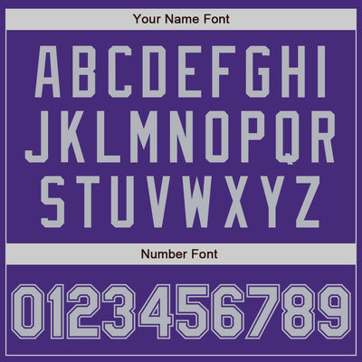 Custom Purple Gray Authentic Baseball Jersey