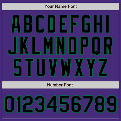Custom Purple Black-Kelly Green Authentic Baseball Jersey