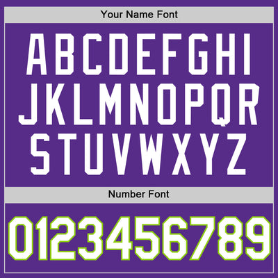 Custom Purple White-Neon Green Authentic Throwback Basketball Jersey