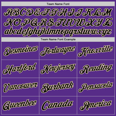 Custom Purple Black-Cream Authentic Throwback Basketball Jersey