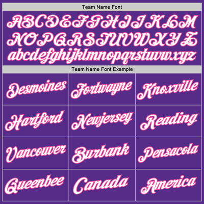 Custom Purple White-Pink Authentic Throwback Basketball Jersey
