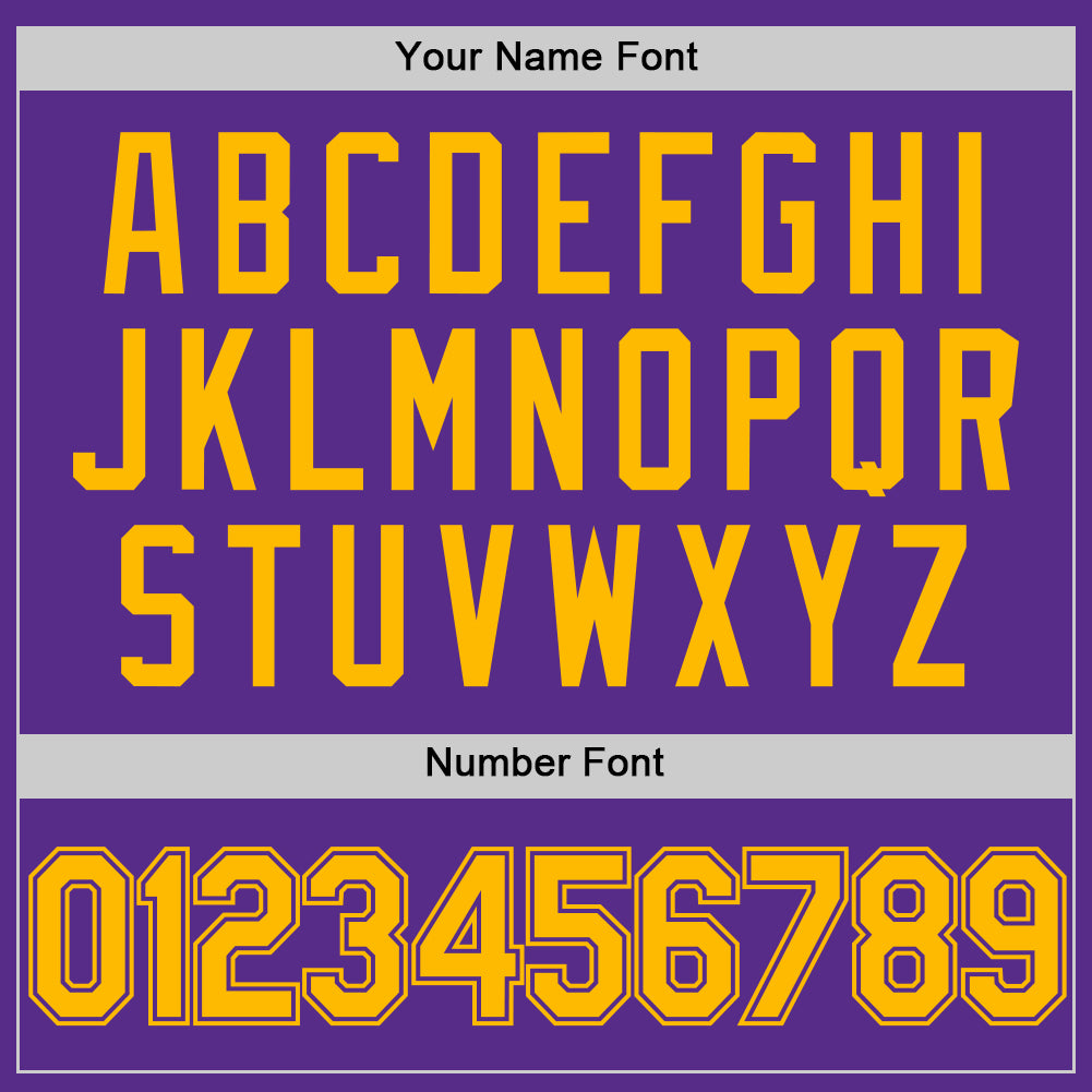 Custom Purple Gold Authentic Throwback Basketball Jersey