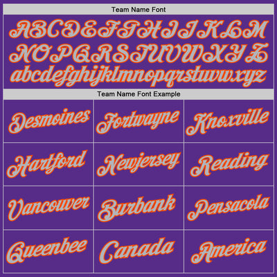 Custom Purple Orange-Gray Authentic Throwback Basketball Jersey