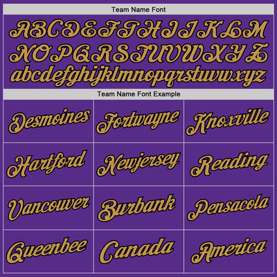 Custom Purple Black-Old Gold Authentic Throwback Basketball Jersey