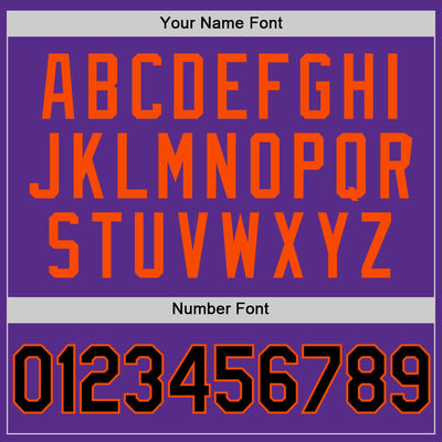 Custom Purple Black-Orange Authentic Throwback Basketball Jersey