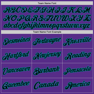 Custom Purple Black-Teal Authentic Throwback Basketball Jersey