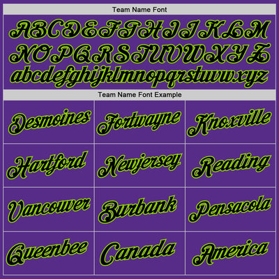 Custom Purple Black-Neon Green Authentic Throwback Basketball Jersey