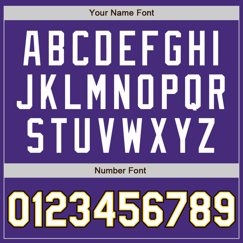 Custom Purple White Yellow-Black Authentic Baseball Jersey