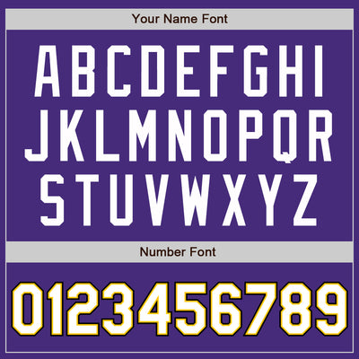 Custom Purple White Yellow-Black Authentic Baseball Jersey