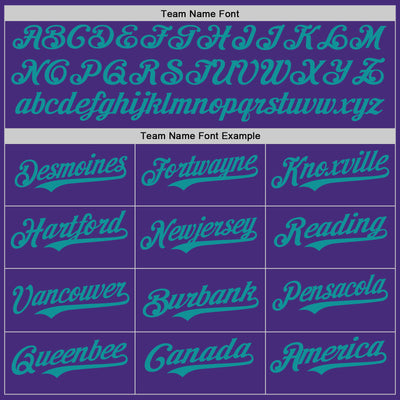 Custom Purple Teal Authentic Baseball Jersey