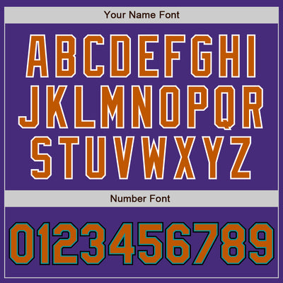 Custom Purple Texas Orange Teal Black-White Authentic Baseball Jersey