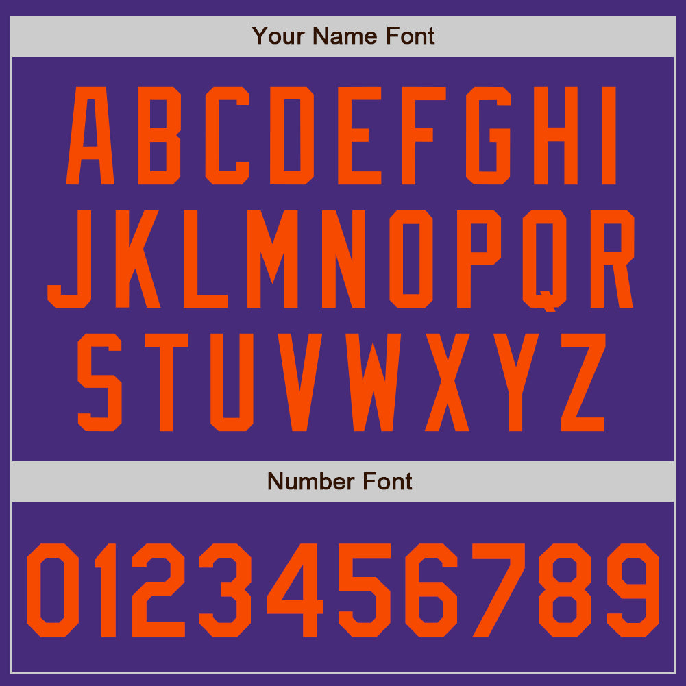 Custom Purple Orange Authentic Baseball Jersey