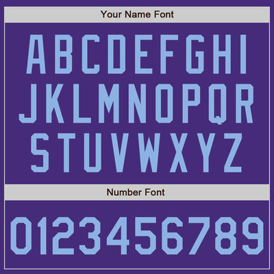 Custom Purple Light Blue Authentic Baseball Jersey