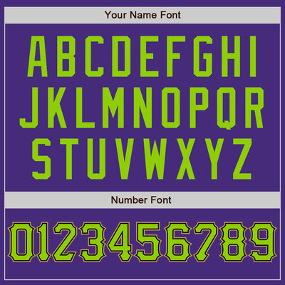 Custom Purple Neon Green Black-Old Gold Authentic Baseball Jersey