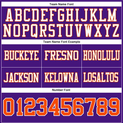 Custom Purple Orange-White Authentic Football Jersey