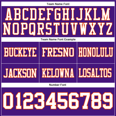 Custom Purple White-Orange Authentic Football Jersey