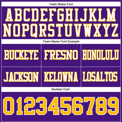 Custom Purple Gold-White Authentic Football Jersey