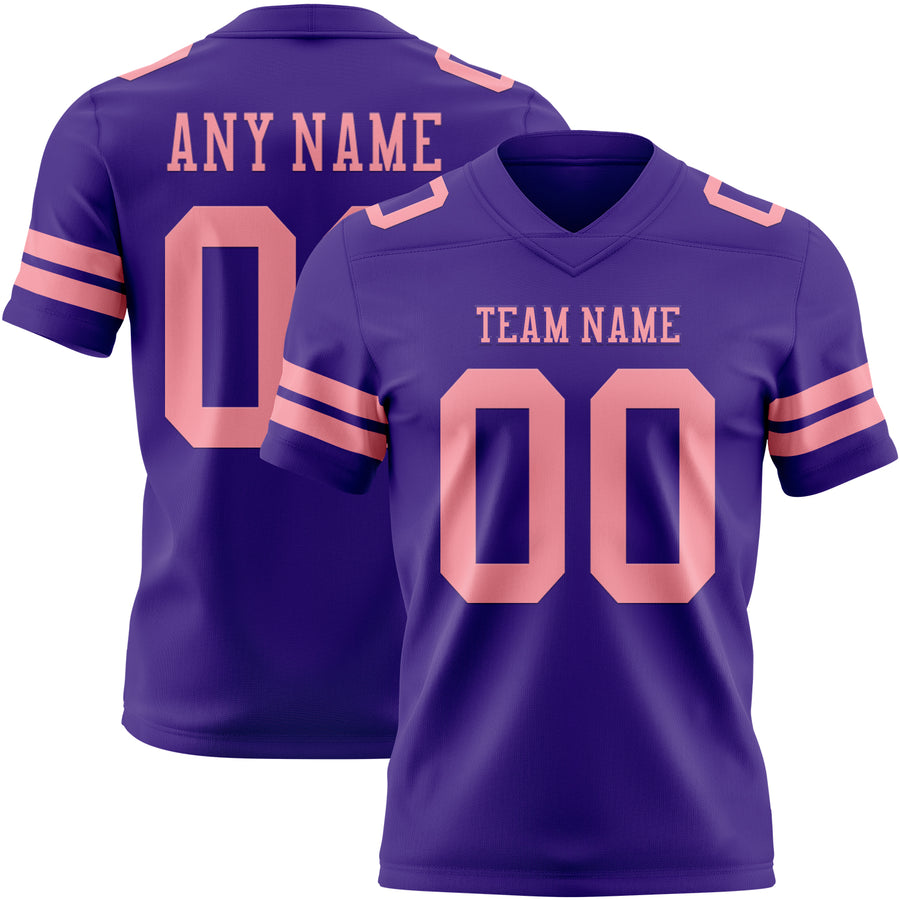 Custom Purple Medium Pink Authentic Football Jersey