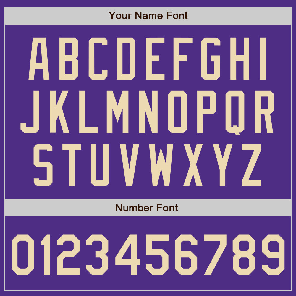 Custom Stitched Purple Cream Baseball Pullover Sweatshirt Hoodie