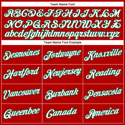 Custom Red White-Kelly Green Performance T-Shirt