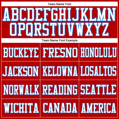 Custom Red White-Powder Blue Mesh Authentic Football Jersey