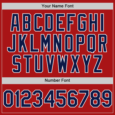 Custom Red Navy-White Mesh Authentic Throwback Baseball Jersey