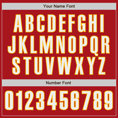 Custom Red White-Gold Authentic Baseball Jersey