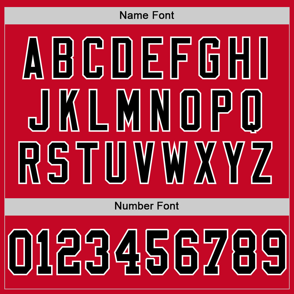 Custom Red Black-White Mesh Authentic Throwback Football Jersey