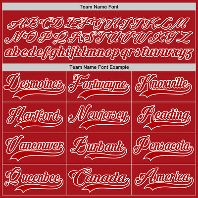 Custom Red White Hockey Lace Neck Jersey