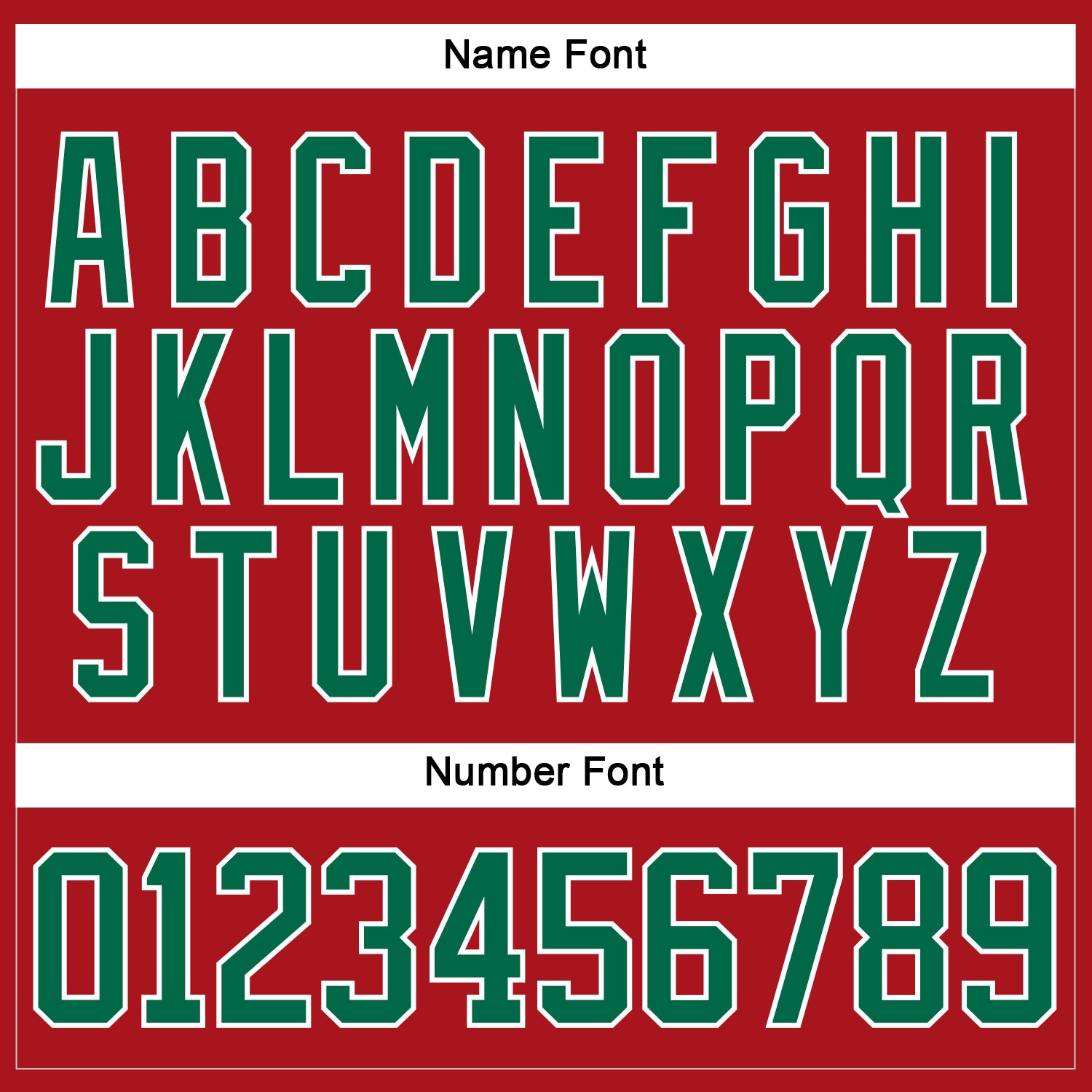 Custom Red Kelly Green-White Hockey Jersey