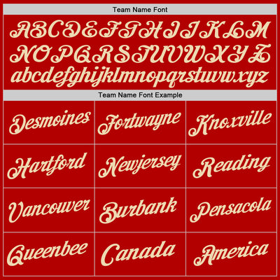 Custom Red Cream Authentic Throwback Basketball Jersey