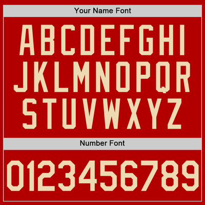 Custom Red Cream Authentic Throwback Basketball Jersey