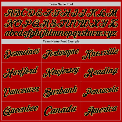 Custom Red Black-Old Gold Authentic Throwback Basketball Jersey