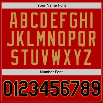 Custom Red Black-Old Gold Authentic Throwback Basketball Jersey