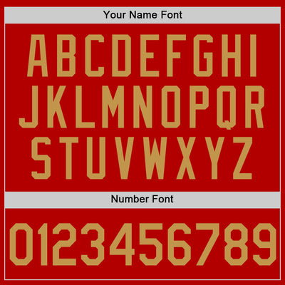 Custom Red Old Gold-Black Authentic Throwback Basketball Jersey