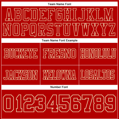 Custom Red Cream Authentic Football Jersey