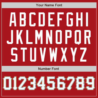 Custom Red White Light Blue-Old Gold Authentic Baseball Jersey