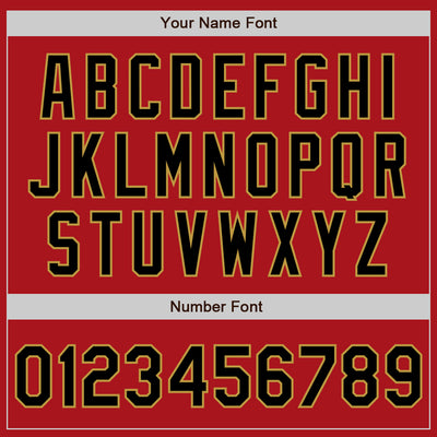 Custom Stitched Red Black-Old Gold Baseball Pullover Sweatshirt Hoodie